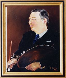 Autoportrait de Stanley Parkins, Peintre portraitiste.